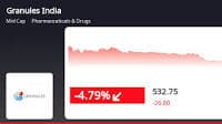 Granules India's Stock Sees -5.05% Decline, MarketsMOJO Gives 'Hold' Call